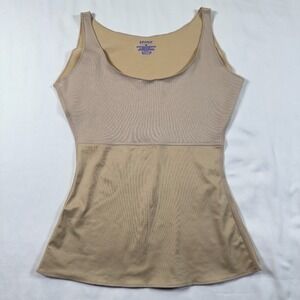 Spanx by Sara Blakely Nude Tank Top Medium Polyester Spandex Shape Wear